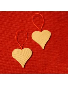 Herz aus Holz (5 x 5 cm) zum Aufhängen